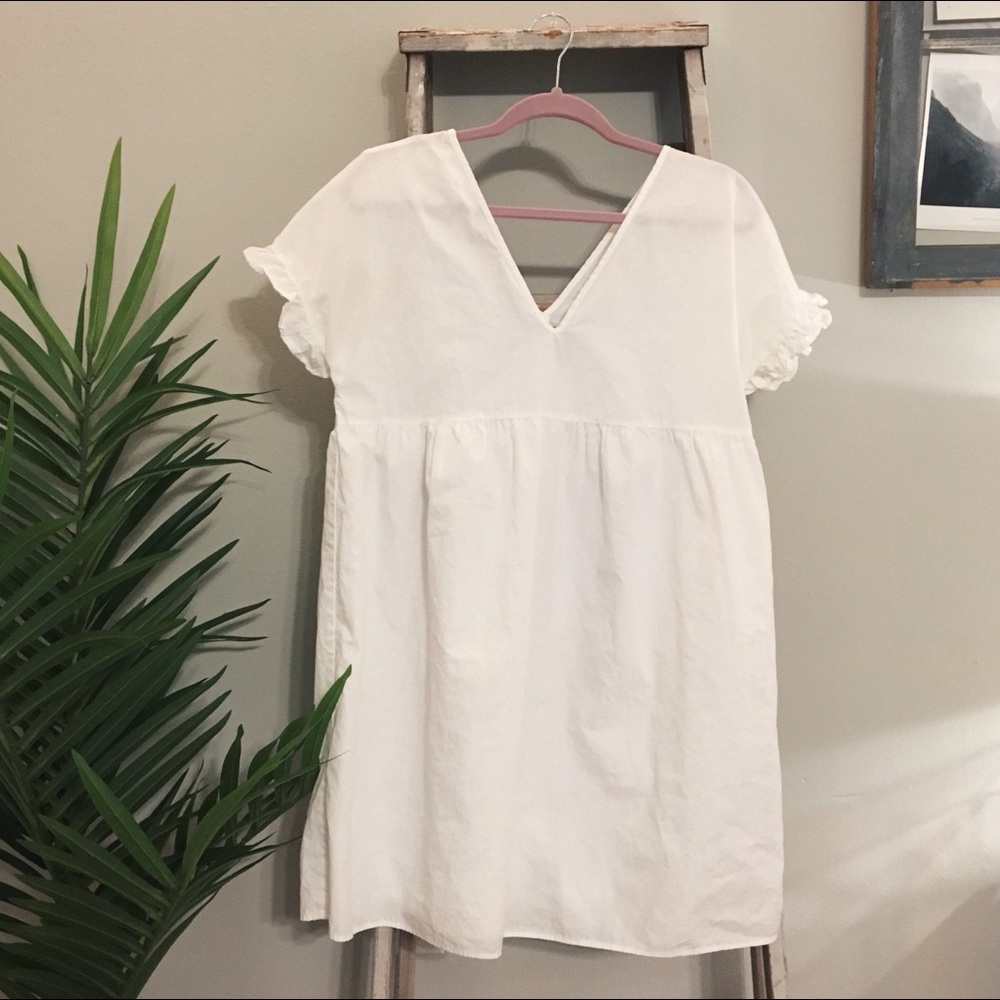 White Smock Dress - Tall